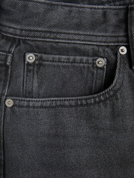 Frank Men's Cropped Jeans Pants With Slim Tapered Fit Black