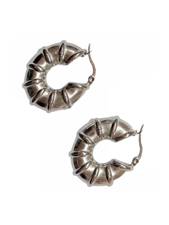 Tatu Moyo Earrings Hoops made of Steel Gold Plated