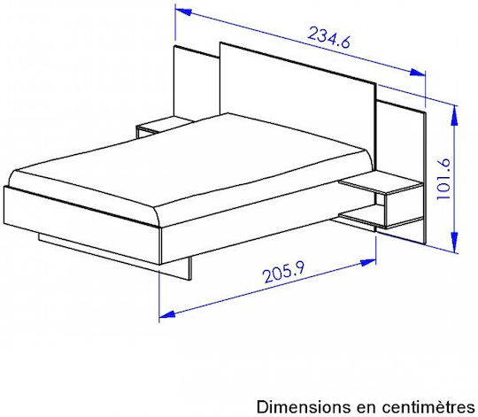Σετ Κρεβατοκάμαρας Mimizan 140x200εκ. 3τμχ