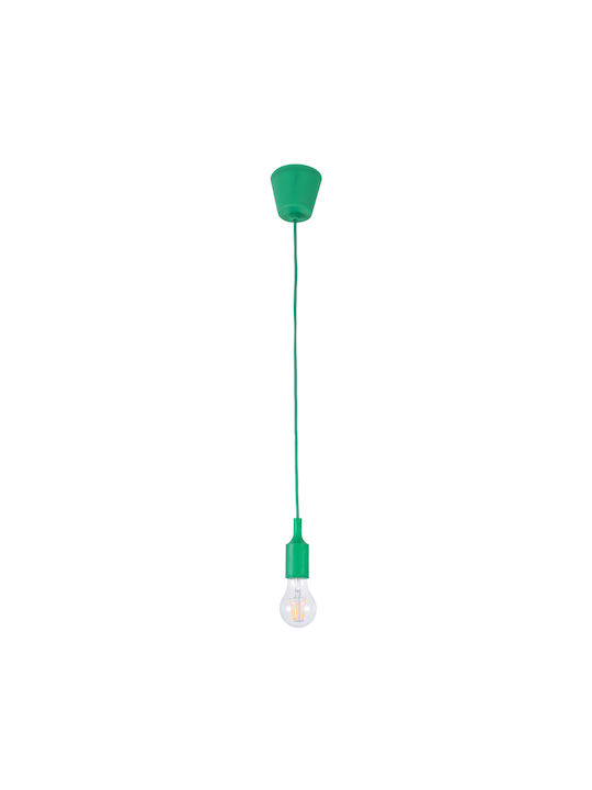 GloboStar Cablito Pendant Light Green with Socket E27 4x110cm