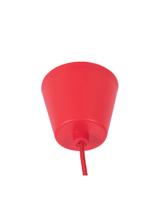 GloboStar Cablito Pendant Light Red with Socket E27 4x110cm