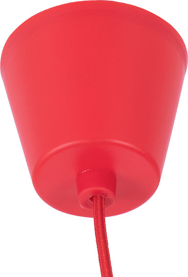 GloboStar Cablito Κρεμαστό Φωτιστικό Κόκκινο με Ντουί E27 4x110x110εκ.