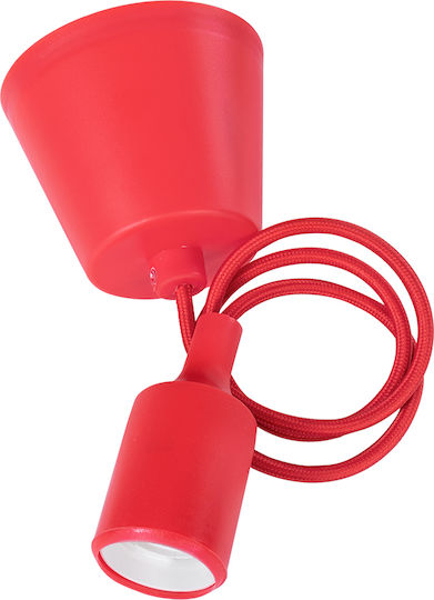 GloboStar Cablito Κρεμαστό Φωτιστικό Κόκκινο με Ντουί E27 4x110x110εκ.