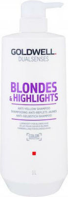 Goldwell Dualsenses Blonde & Highlights Anti Yellow Shampoos Glanz für Gefärbt Haare 1x1000ml