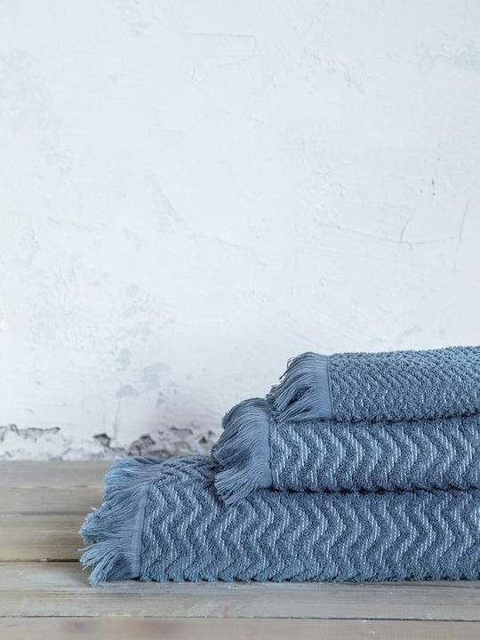 Nima Bath Towel Contour 20627 70x140cm. Blue Weight 500gr/m²