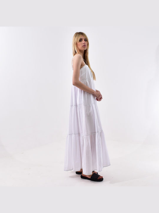 Devotion Sommer Maxi Kleid Weiß