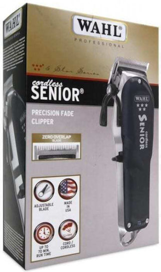 Wahl Professional 5 Star Senior Cordless Professional Rechargeable Hair Clipper Blue 08504-316