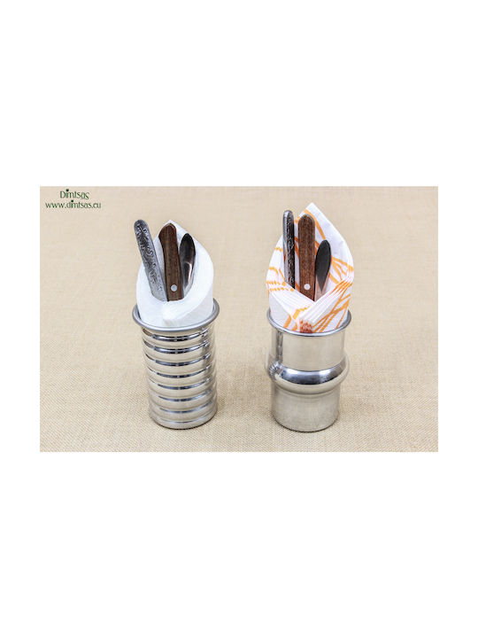 Metallic Napkin Holder Silver 7.2x7.2cm DISM0118