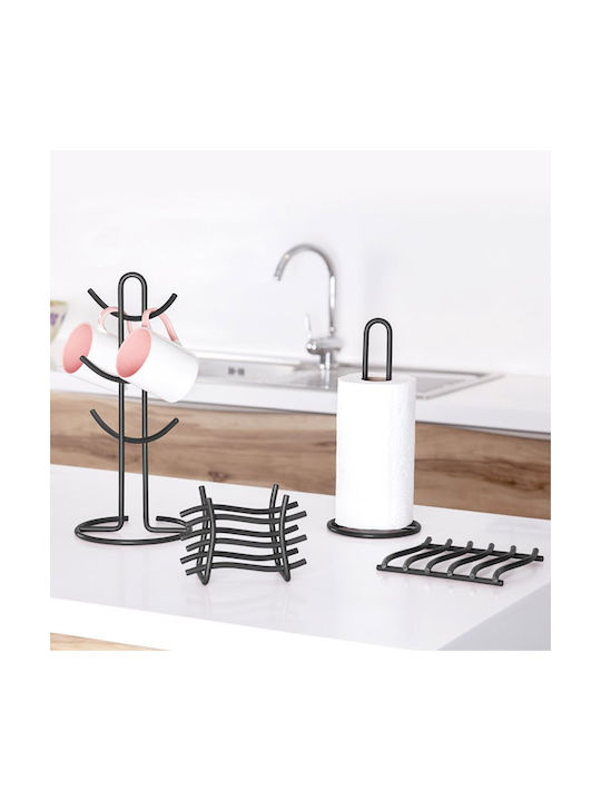 Tekno-Tel Metallic Napkin Holder Black 17x9x11cm
