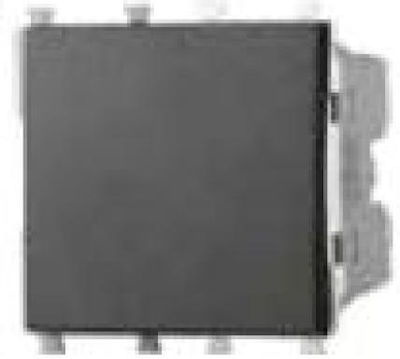 Lineme Recessed Electrical Lighting Wall Switch no Frame Basic Medium Aller Retour Black 50-02432-2