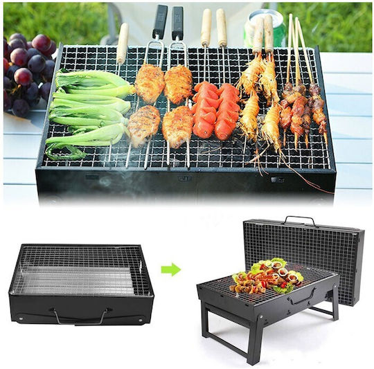 Koffer Rostfreier Stahl Tragbar Holzkohlegrill 36cmx29cm