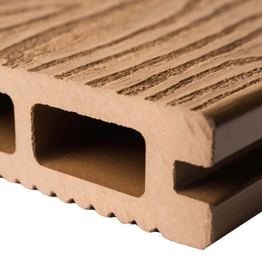 Showood WPC Plank for Garden Flooring Light Brown 360x15cm