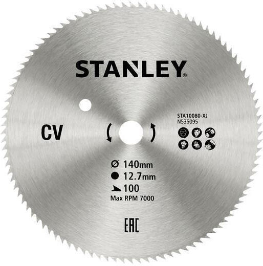Stanley Cutting Disc Wood Hole Diameter 140mm with 100 Teeth 1pcs