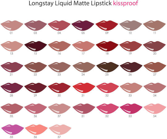 Golden Rose Longstay Ruj Lichid Mat Kissproof Mat 46 5.5gr