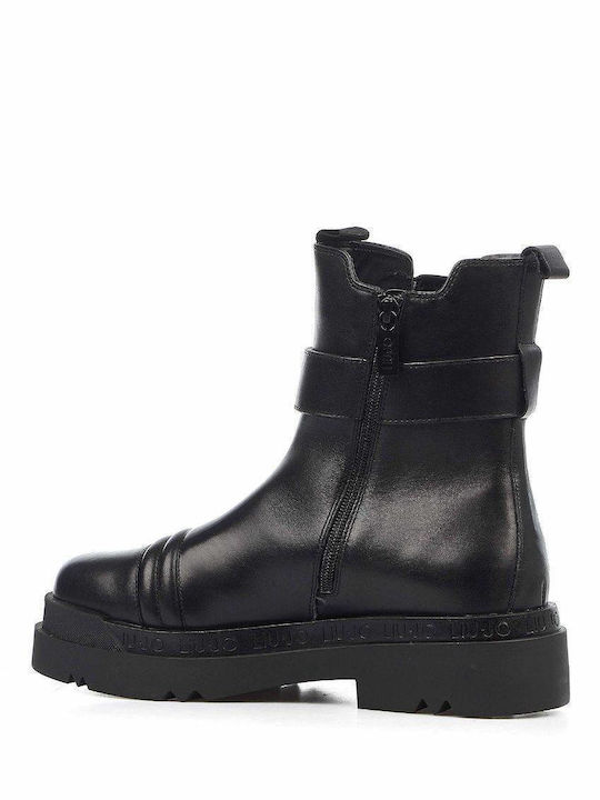 Liu Jo LOVE Women's Leather Ankle Boots Black