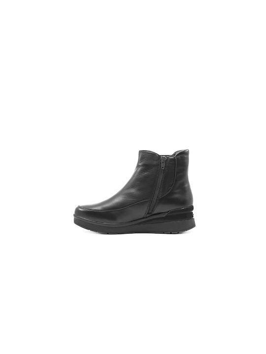 Stonefly Women's Leather Platform Chelsea Boots Black