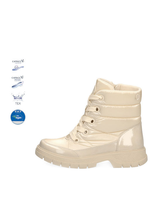 Women's Ankle Boots with Fur Beige