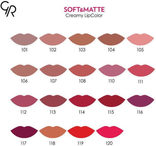 Golden Rose Soft & Matte Creamy Lang anhaltend Flüssig Lippenstift Matt 116 5.5gr