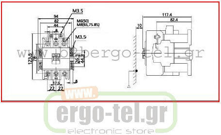 Kripal UKC1-65 Phase 3-Pole Power Relay 100A 230V 30kW