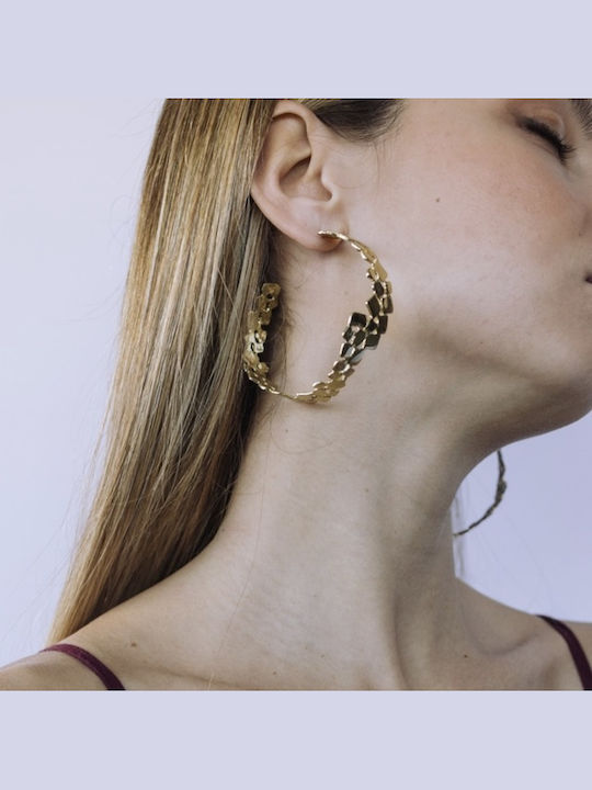 Kalliope Earrings Hoops Gold Plated