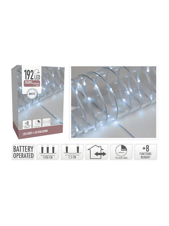 192 Λαμπάκια LED 14.5μ. Ψυχρό Λευκό Μπαταρίας σε Σειρά 192 Λαμπάκια LED 14.5μ. Ψυχρό Λευκό Μπαταρίας σε Σειρά
