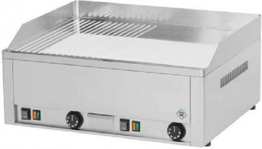 RM Gastro Electric Plite pentru gătit Crom 66x54x22cm 6kW cu Placă netedă și striată Redfox FTHRC60Ε