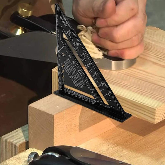 Pasco Carpenters Angle Ruler Aluminum with Rabbet Length 18cm