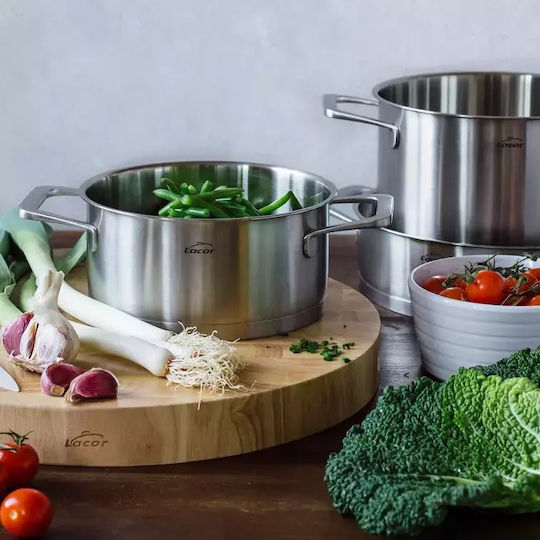 Lacor Foodie Inoxidabilă Aparat de gătit sub presiune Cu Capacitatea 8lt cu Diametru 26cm.