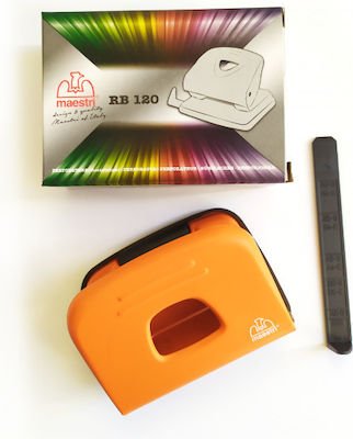 Maestri Roma RB-120 Paper 2-Hole Puncher with Guide for 20 Sheets (Μiscellaneous colours)