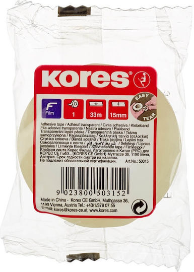 Kores Σελοτέιπ 15mm x 33m Διάφανο