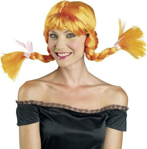 Carnival Wig with Braids Orange