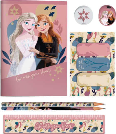 Diakakis Kids Stationery Set with Pencil, Sharpener, Eraser, Notepad, Ruler and Pencil Case 10pcs