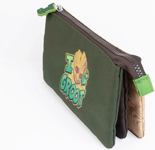 Grupo Erik Groot Pencil Case 1pcs with 3 Compartments Green