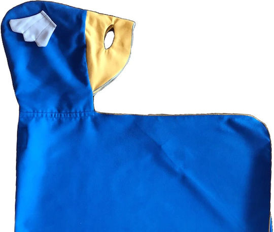 Little Champions Kids Beach Poncho Sharks Blue 115 x 80cm with Carrying Bag Superhero Mini 1-3 years old