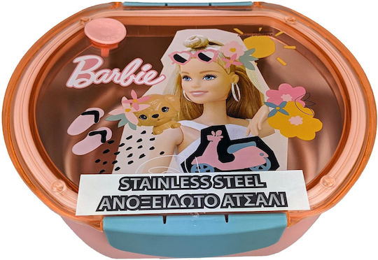 Gim Barbie Collage Неръждаемо стоманено детско контейнерче за храна Barbie 0.68лт Многоцветен