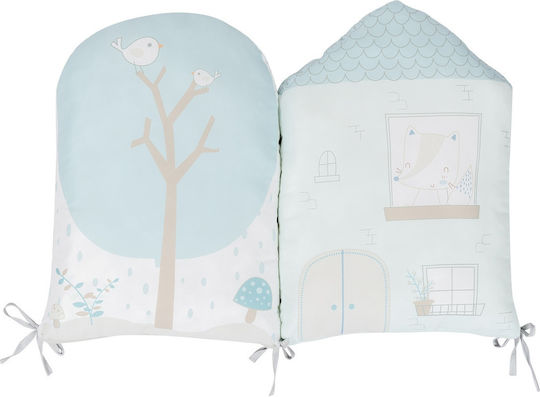 Kikka Boo Little Fox Crib Bumper Inside Light Blue 35x180cm