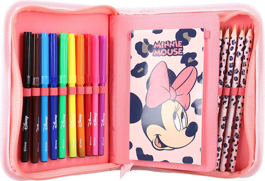 Disney Mouse Κασετίνα Γεμάτη Ροζ
