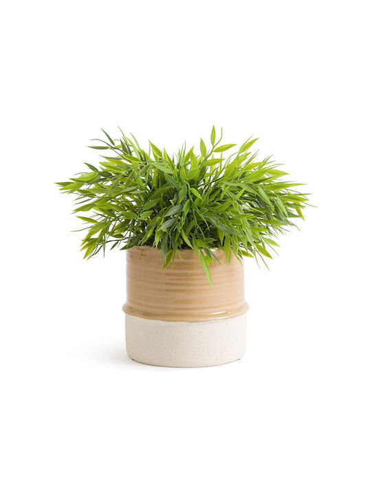 La Redoute Interieurs Ghiveci Ceramică Maro 15x15x14εκ.