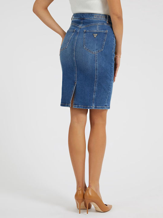 Guess Denim Fustă Mini în culoarea Albastru