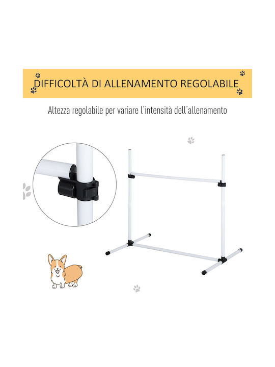 Pawhut Agility Set Εκπαιδευτικό Παιχνίδι Σκύλου Λευκό 1τμχ