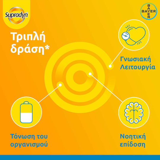 Supradyn Vital 50+ Πολυβιταμίνη για Ενέργεια Energy 30 αναβράζοντα δισκία
