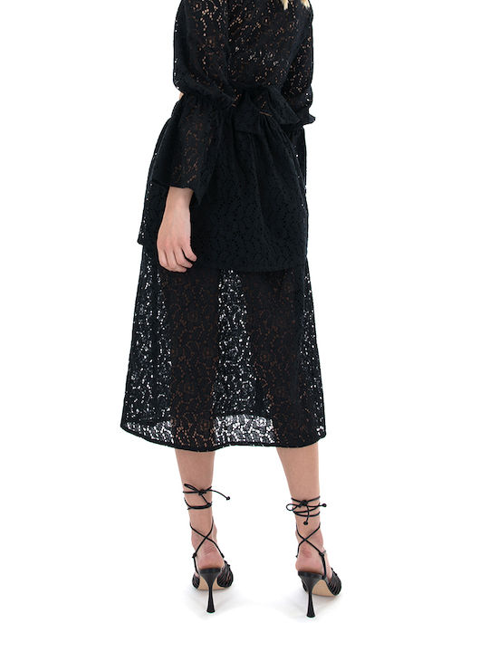 Nadia Rapti Midi Skirt in Black color