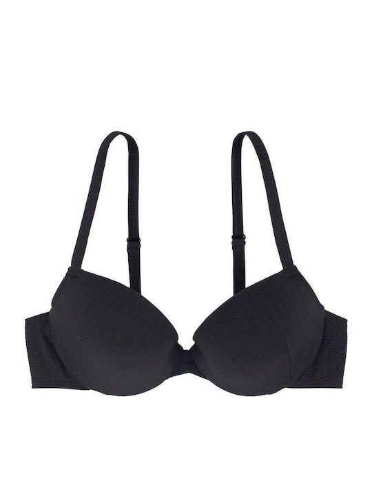 Underwire Bikini Bra Curacao with Adjustable Straps Black