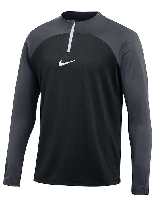 Nike Academy Herren Sportliches Langarmshirt Ausschnitt mit Reißverschluss Schwarz