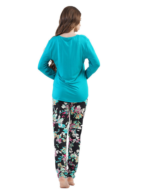 Vienetta Secret Winter Women's Pyjama Set Green