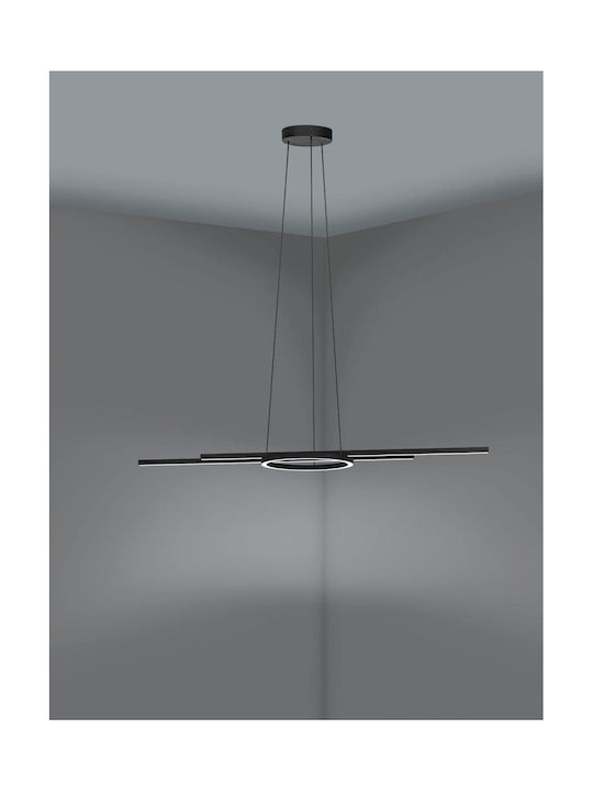 Eglo Zillerio-Z Pendant Light Black Rail 116x30x110cm