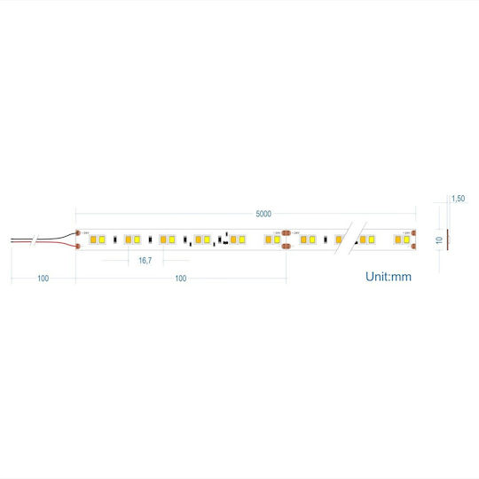 Cubalux LED Strip 24V Warm White Light 5m