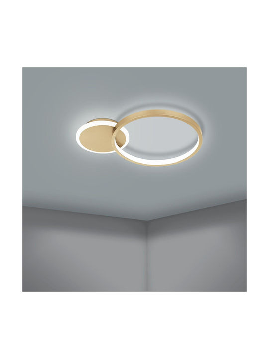 Eglo Gafares Ceiling Mount Light 40.5cm Gold with Integrated LED and Remote Control