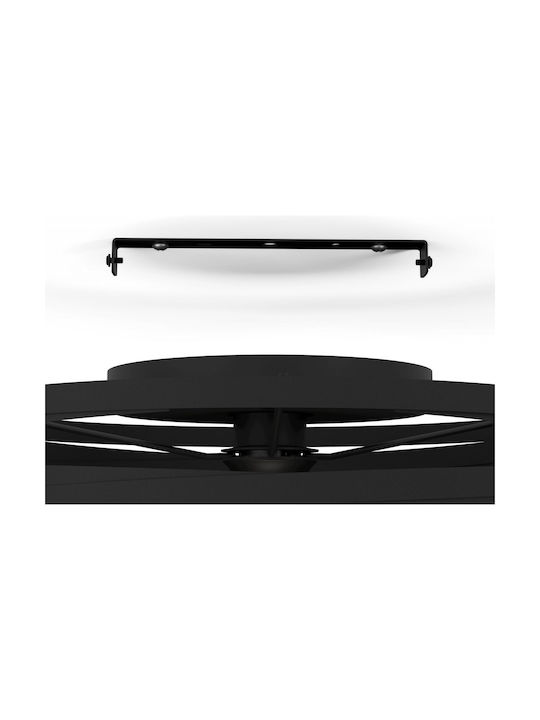 Eglo Cremella Ceiling Mount Light 37cm Black with Socket E27