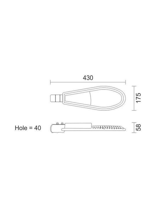 Spot Light 6278 Φωτιστικό LED Δρόμου 50W